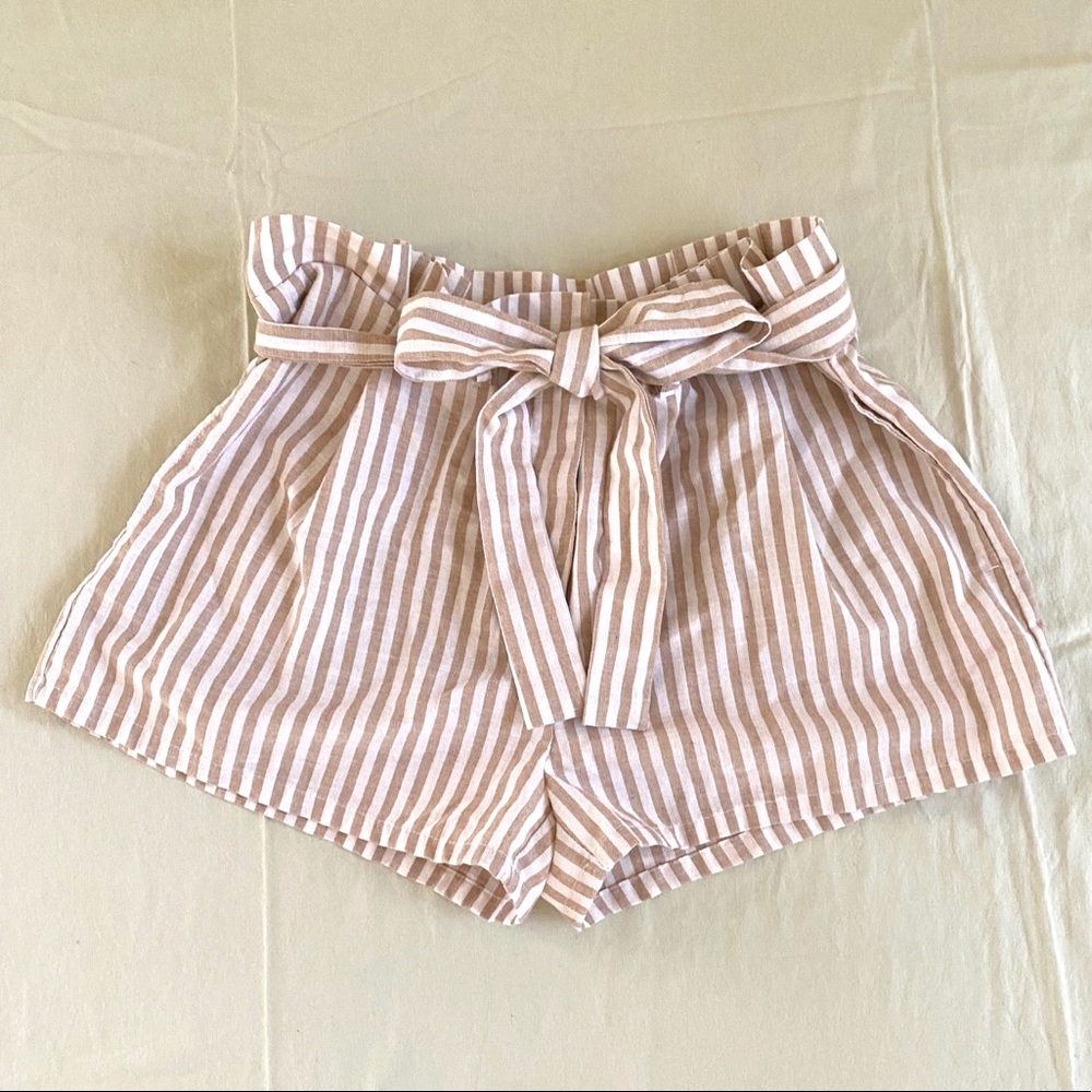 Cute white striped beach shorts